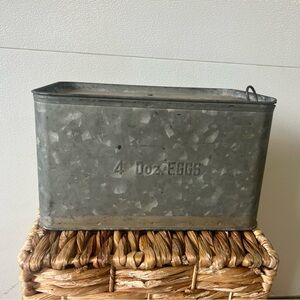 Vintage Galvenized Egg Holder